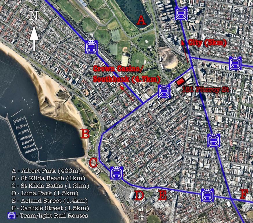 ☆ Heart Of St Kilda ☆ Infinity Pool+Parking+Wifi Appartement Melbourne Buitenkant foto